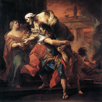 Carle van Loo - Aeneas Carrying Anchises
